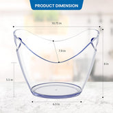 Party Beverage Tub Clear Acrylic Food Grade Ice Bucket,  (27x20x19 Cms)
